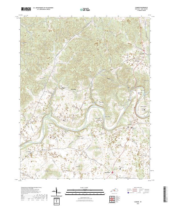 Canmer, KY — USGS 7.5-minute topo (2022)