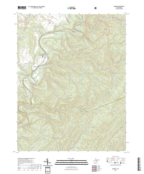 Denmar, WV — USGS 7.5-minute topo (2023)