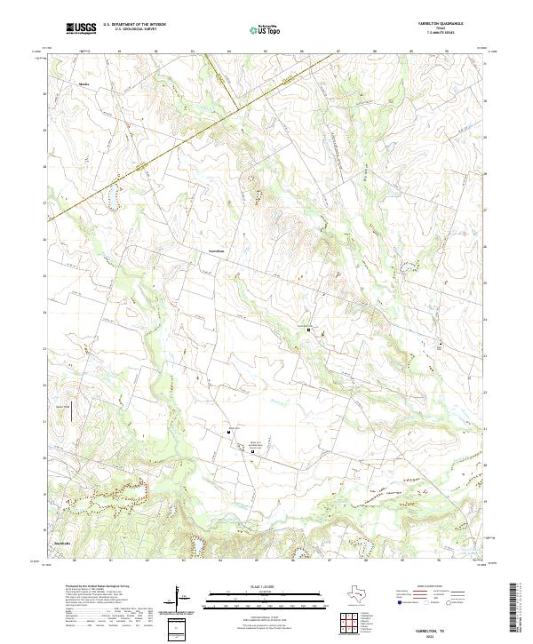 Yarrelton, TX — USGS 7.5-minute topo (2022)