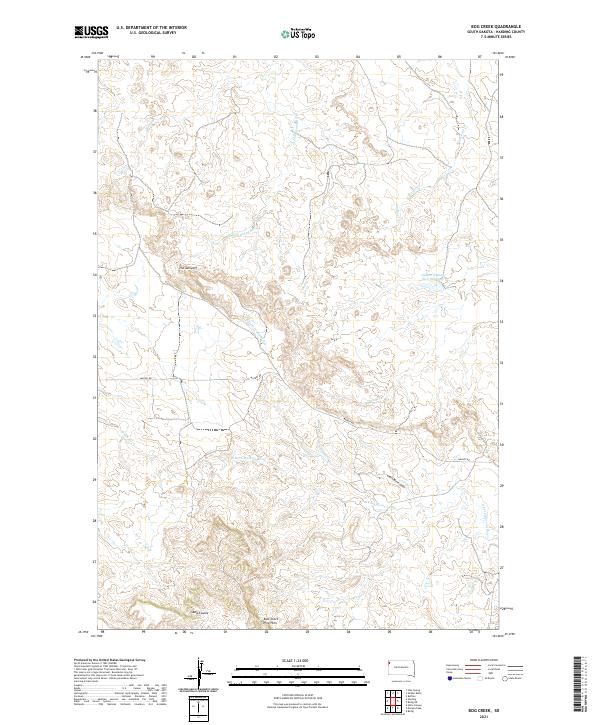 Bog Creek, SD — USGS 7.5-minute topo (2021)