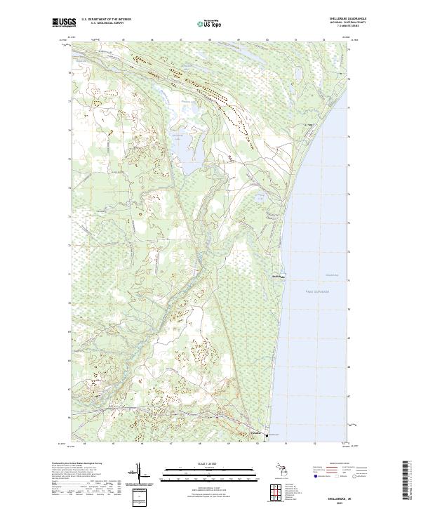 Shelldrake, MI — USGS 7.5-minute topo (2023)