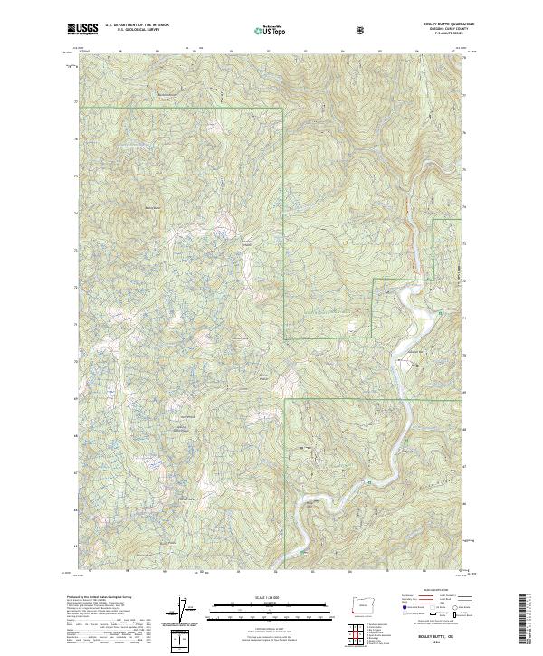 Bosley Butte, OR — USGS 7.5-minute topo (2024)