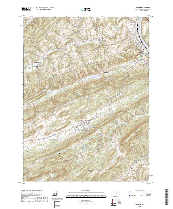 Newport, PA — USGS 7.5-minute topo (2023)
