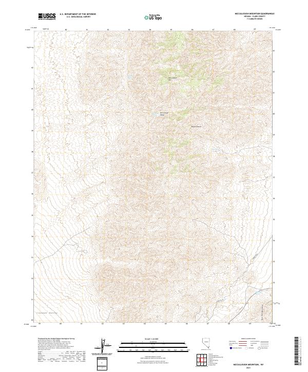 McCullough Mountain, NV — USGS 7.5-minute topo (2021)