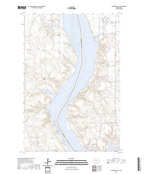 Cannon Ball SE, ND — USGS 7.5-minute topo (2024)