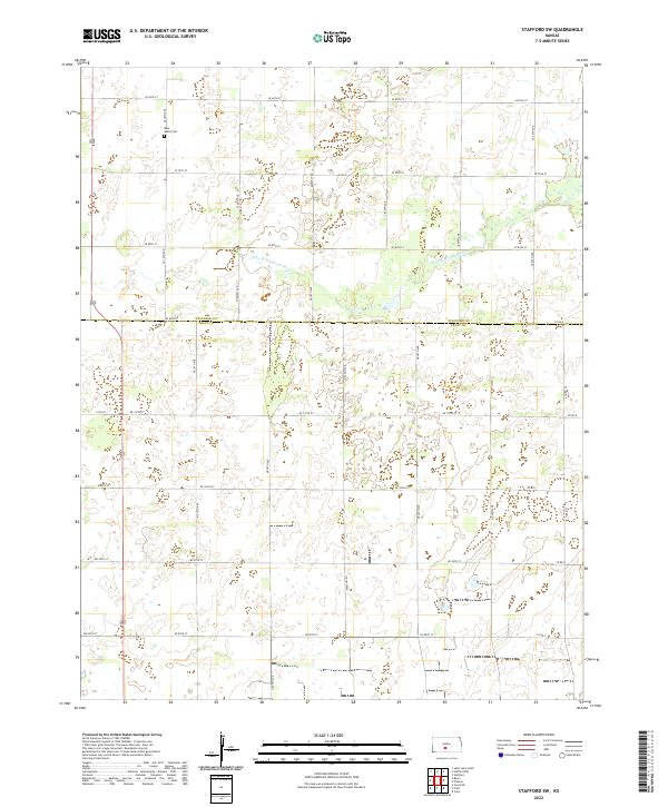Stafford SW, KS — USGS 7.5-minute topo (2022)