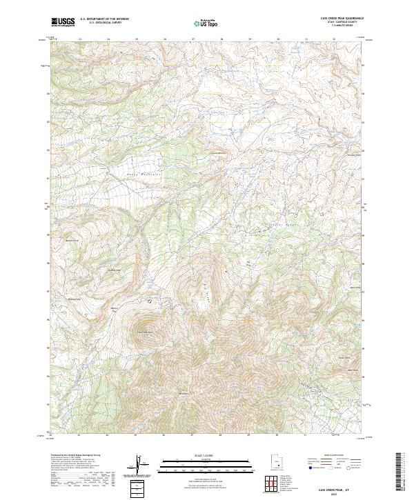 Cass Creek Peak, UT — USGS 7.5-minute topo (2023)