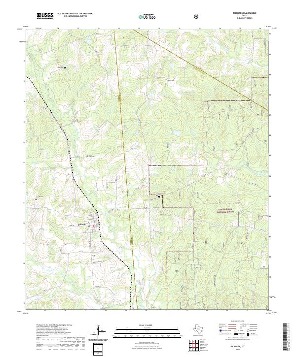 Richards, TX — USGS 7.5-minute topo (2022)