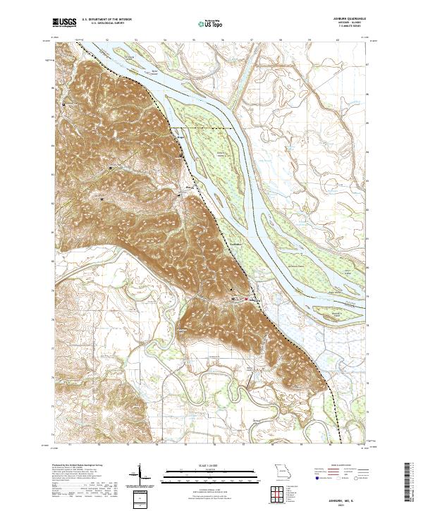 Ashburn, MO-IL — USGS 7.5-minute topo (2021)