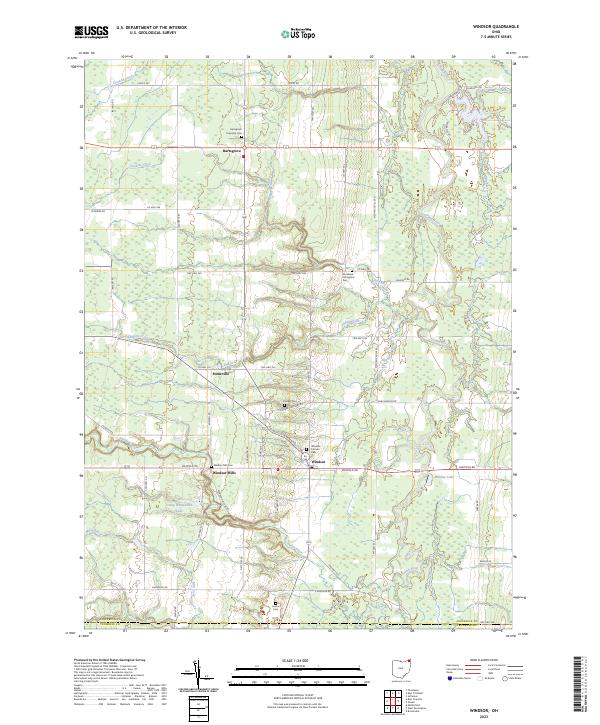 Windsor, OH — USGS 7.5-minute topo (2023)