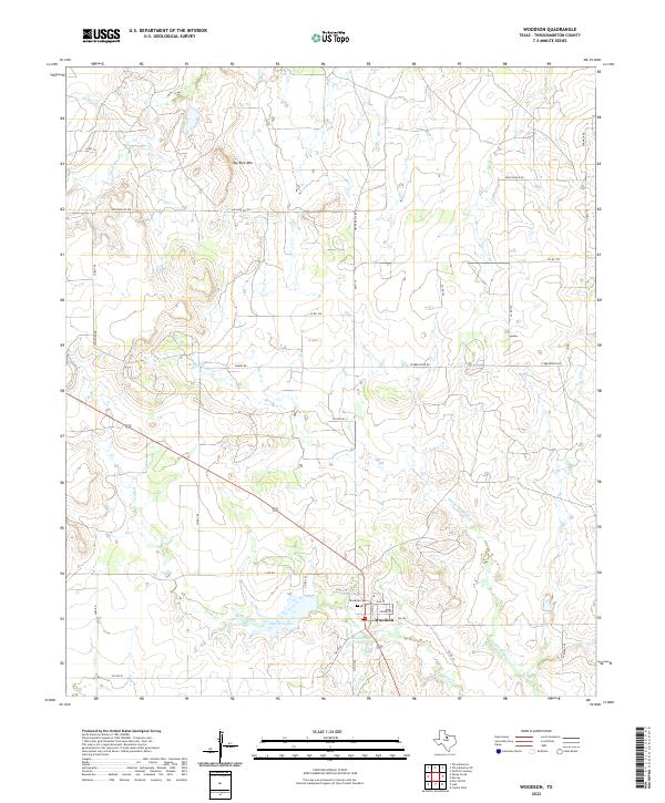 Woodson, TX — USGS 7.5-minute topo (2022)