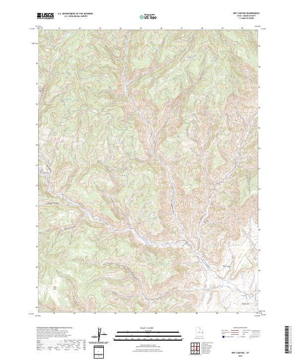 Dry Canyon, UT — USGS 7.5-minute topo (2023)