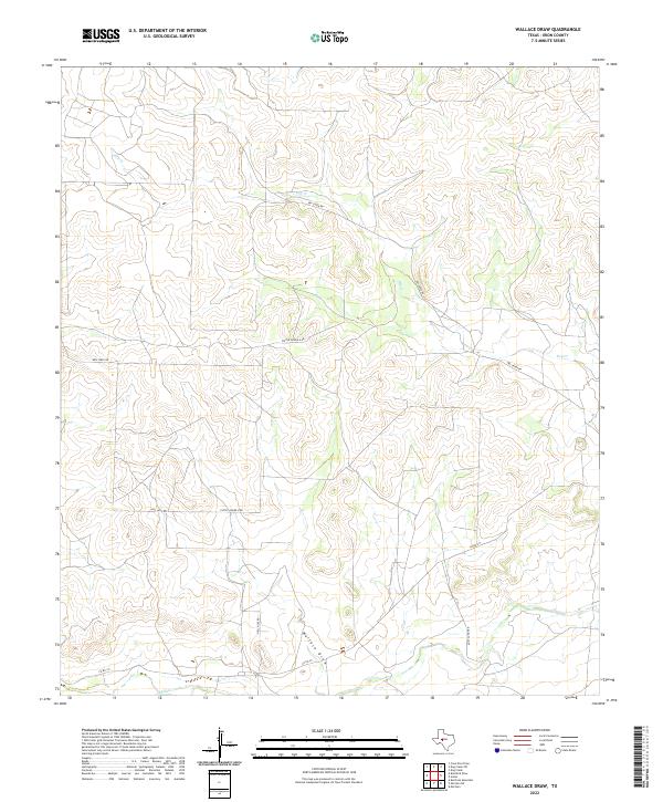 Wallace Draw, TX — USGS 7.5-minute topo (2022)