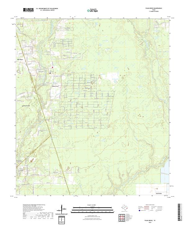 Plum Grove, TX — USGS 7.5-minute topo (2022)