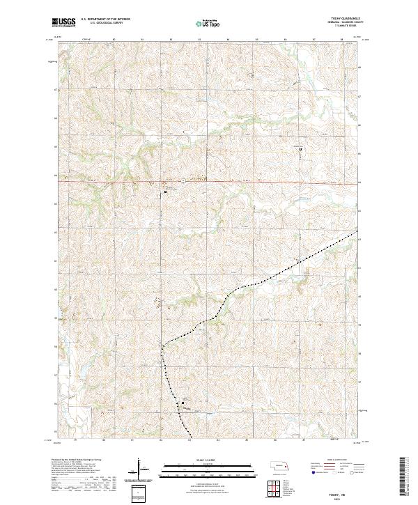 Touhy, NE — USGS 7.5-minute topo (2021)