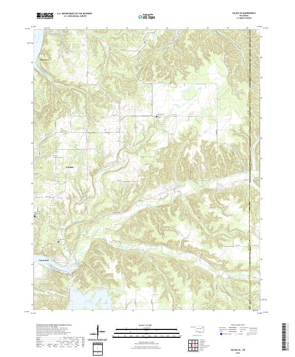 Salina SE, OK — USGS 7.5-minute topo (2022)