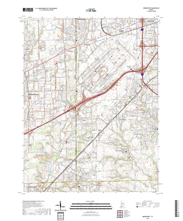 Bridgeport, IN — USGS 7.5-minute topo (2022)