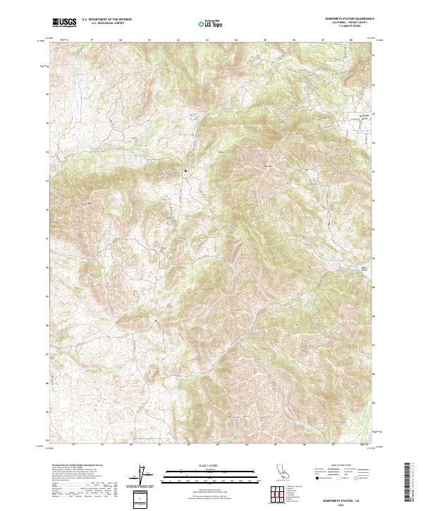 Humphreys Station, CA — USGS 7.5-minute topo (2021)