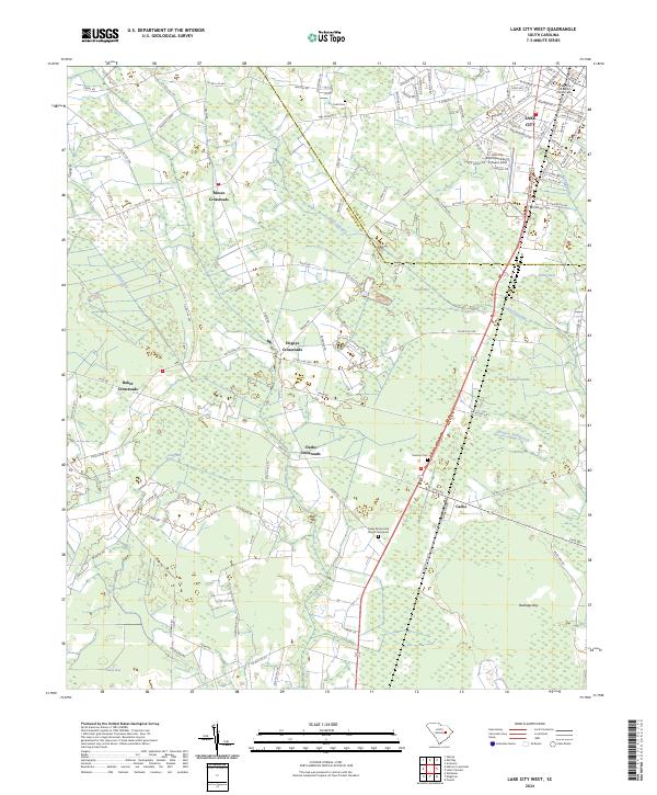 Lake City West, SC — USGS 7.5-minute topo (2024)