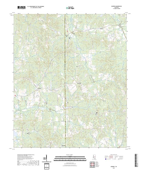 Madden, MS — USGS 7.5-minute topo (2024)