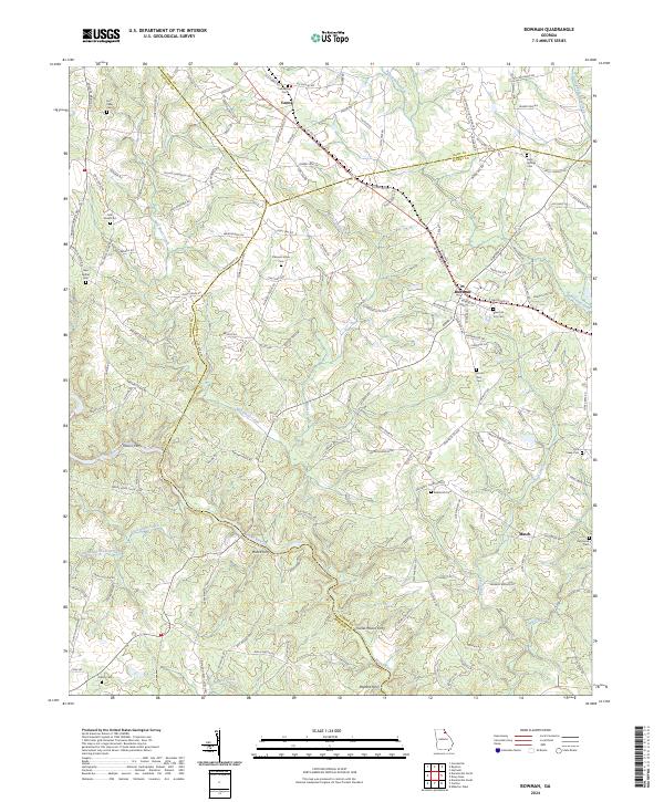 Bowman, GA — USGS 7.5-minute topo (2024)