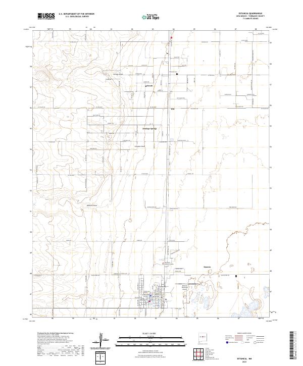 Estancia, NM — USGS 7.5-minute topo (2023)