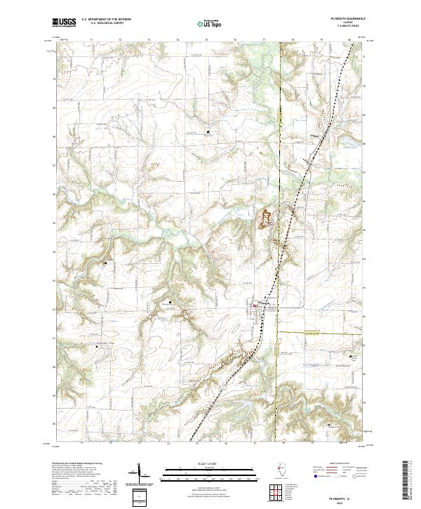 Plymouth, IL — USGS 7.5-minute topo (2024)
