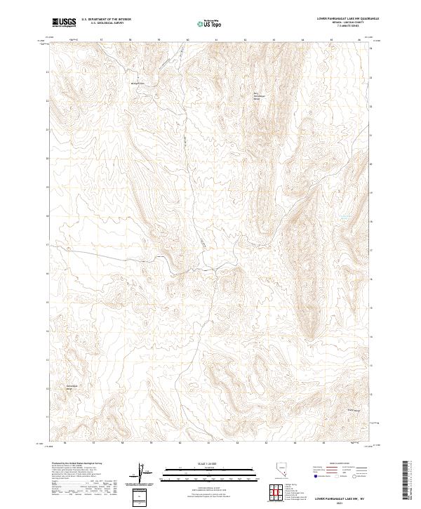 Lower Pahranagat Lake NW, NV — USGS 7.5-minute topo (2021)