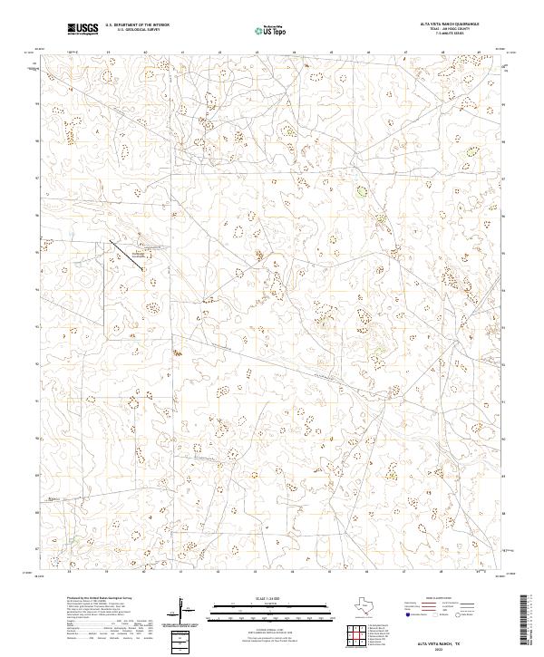 Alta Vista Ranch, TX — USGS 7.5-minute topo (2022)