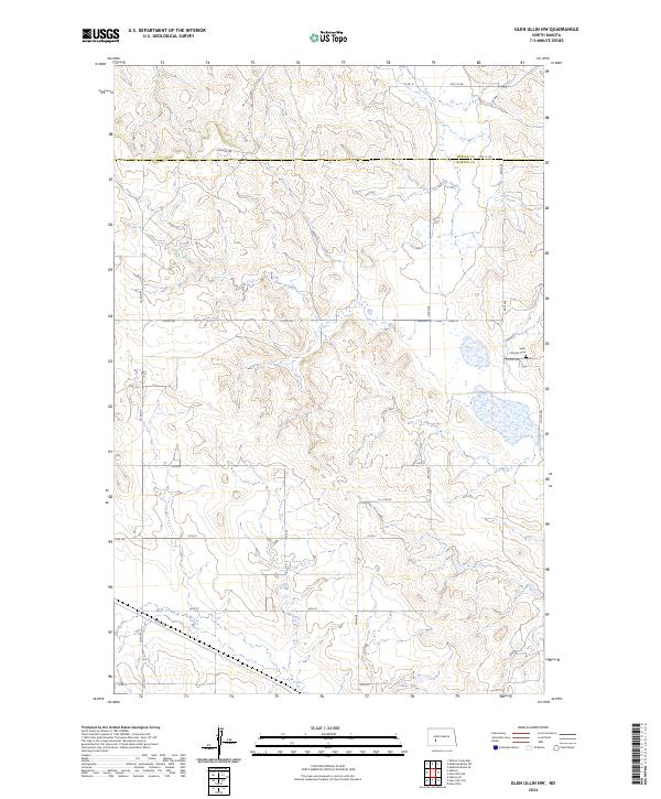 Glen Ullin NW, ND — USGS 7.5-minute topo (2024)