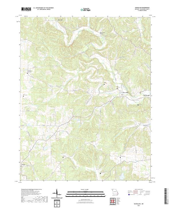 Glenallen, MO — USGS 7.5-minute topo (2021)