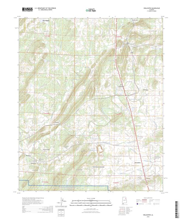 Wellington, AL — USGS 7.5-minute topo (2026)