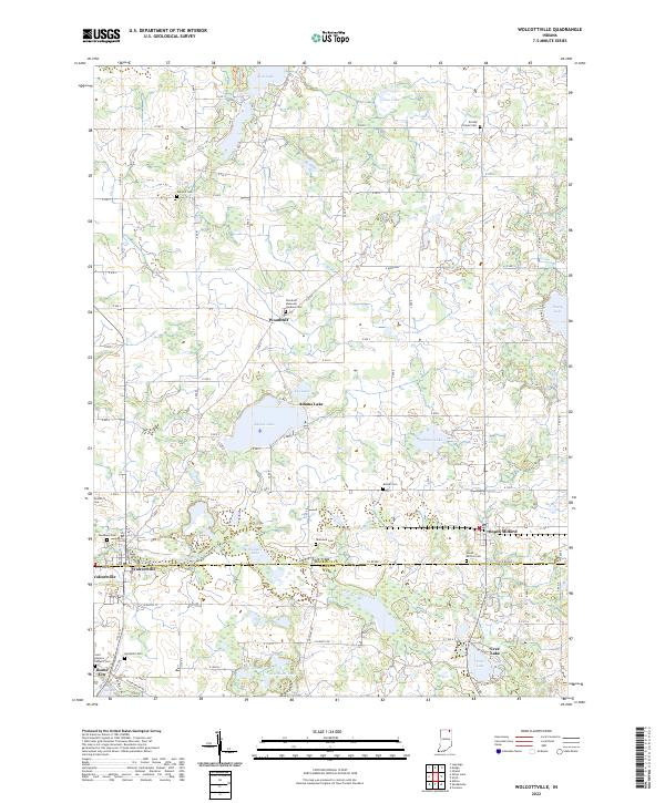 Wolcottville, IN — USGS 7.5-minute topo (2022)