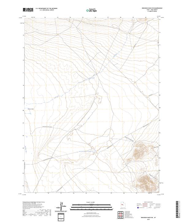 Erickson Wash SW, UT — USGS 7.5-minute topo (2023)
