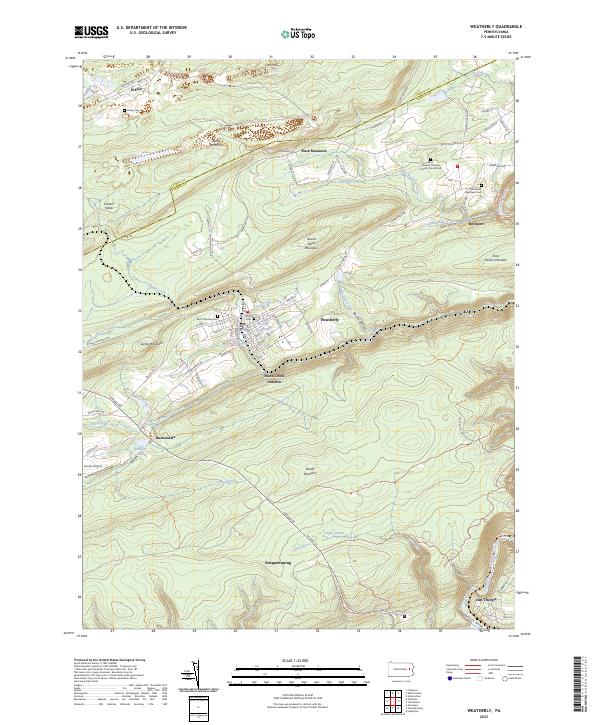 Weatherly, PA — USGS 7.5-minute topo (2023)