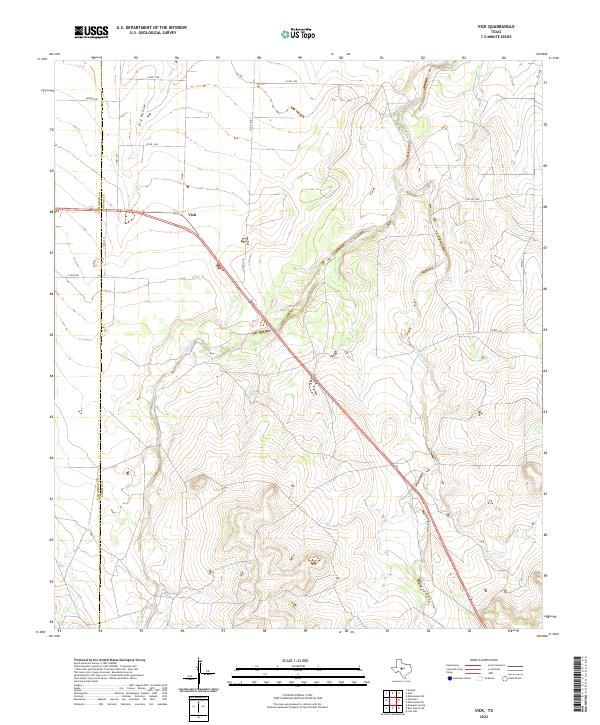 Vick, TX — USGS 7.5-minute topo (2022)