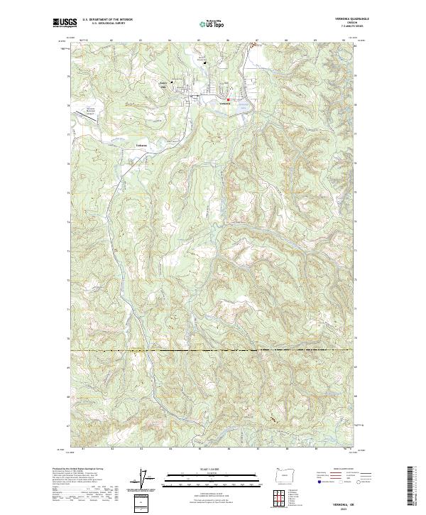 Vernonia, OR — USGS 7.5-minute topo (2023)