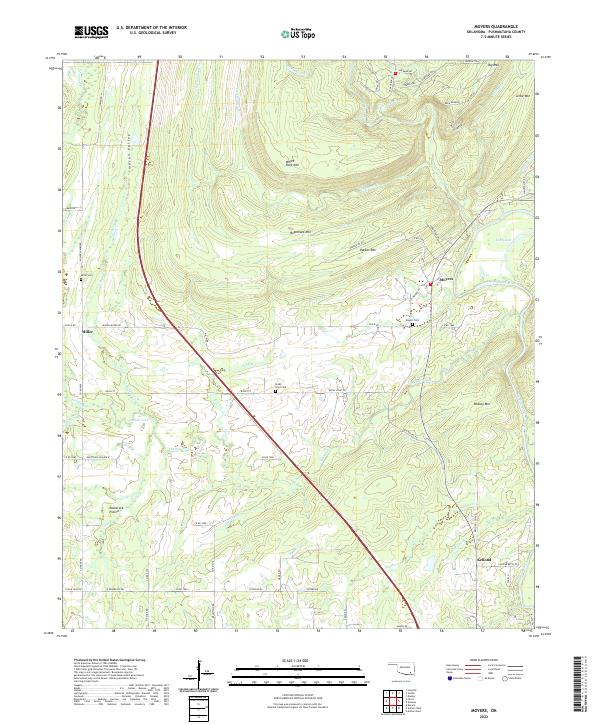 Moyers, OK — USGS 7.5-minute topo (2022)