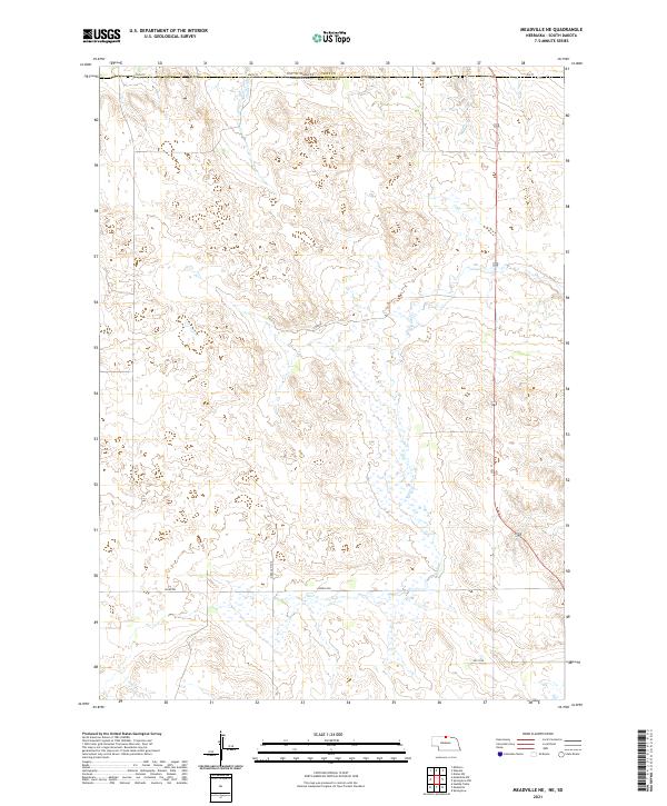 Meadville NE, NE-SD — USGS 7.5-minute topo (2021)