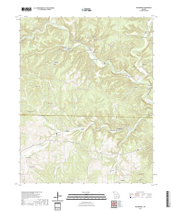 Rockbridge, MO — USGS 7.5-minute topo (2021)