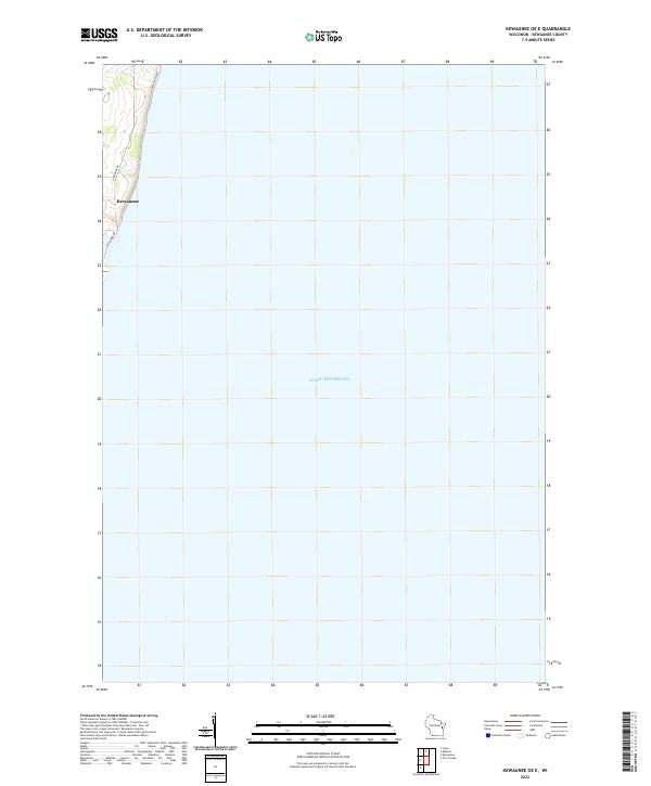 Kewaunee OE E, WI — USGS 7.5-minute topo (2022)