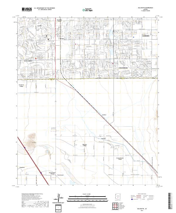 Gila Butte, AZ — USGS 7.5-minute topo (2021)