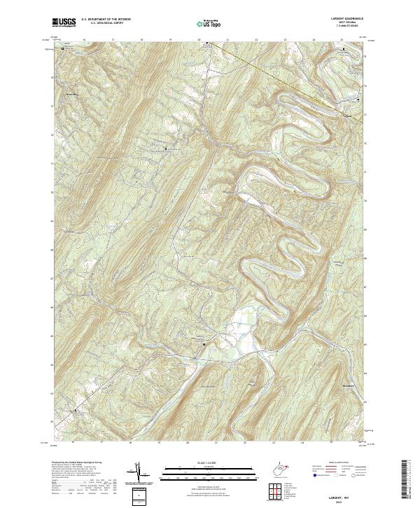 Largent, WV — USGS 7.5-minute topo (2023)