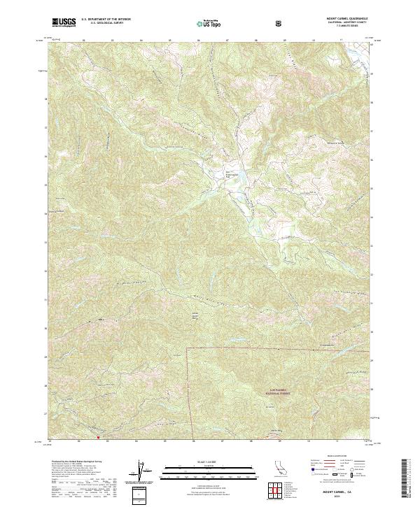 Mount Carmel, CA — USGS 7.5-minute topo (2021)