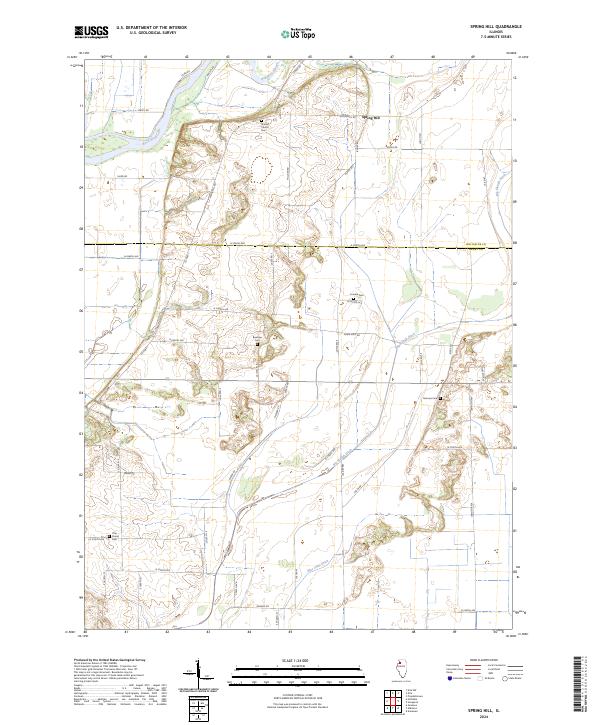 Spring Hill, IL — USGS 7.5-minute topo (2024)