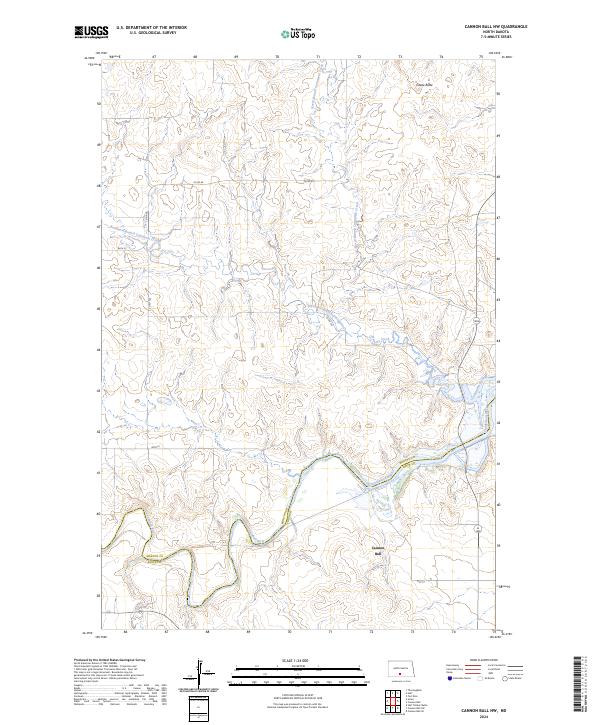 Cannon Ball NW, ND — USGS 7.5-minute topo (2024)