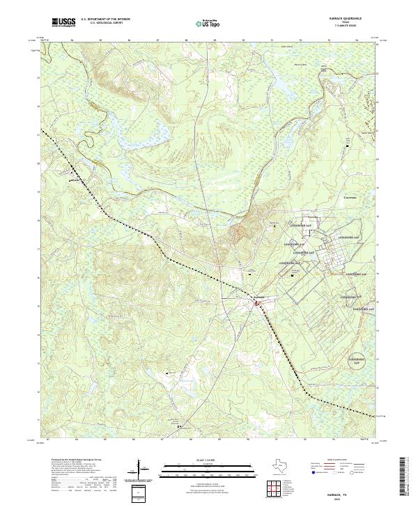 Karnack, TX — USGS 7.5-minute topo (2022)