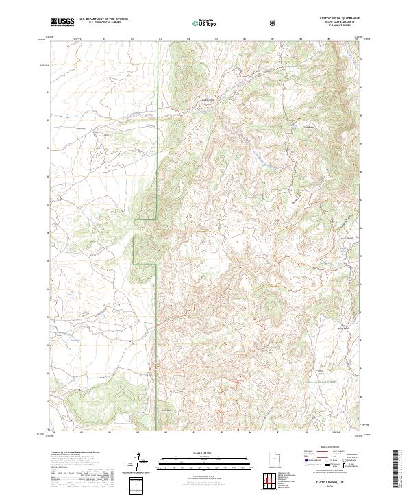 Casto Canyon, UT — USGS 7.5-minute topo (2023)