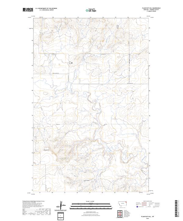 Flagstaff Hill, MT — USGS 7.5-minute topo (2024)