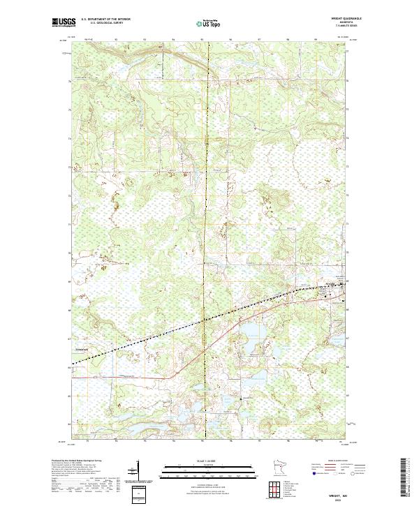Wright, MN — USGS 7.5-minute topo (2022)